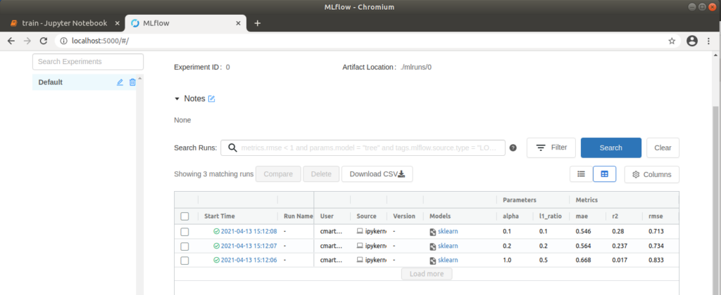 02 mlflow gui - Lamarr Institute for Machine Learning (ML) and Artificial Intelligence (AI)