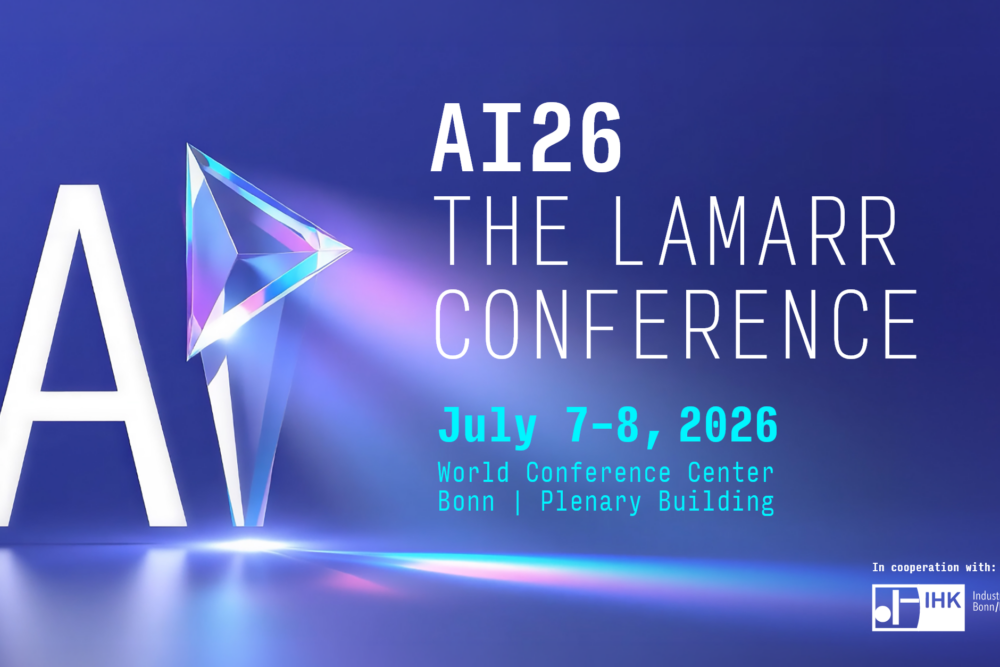 Participants gather at AI26 – The Lamarr Conference in Bonn to discuss artificial intelligence research, technology transfer and AI innovation.
