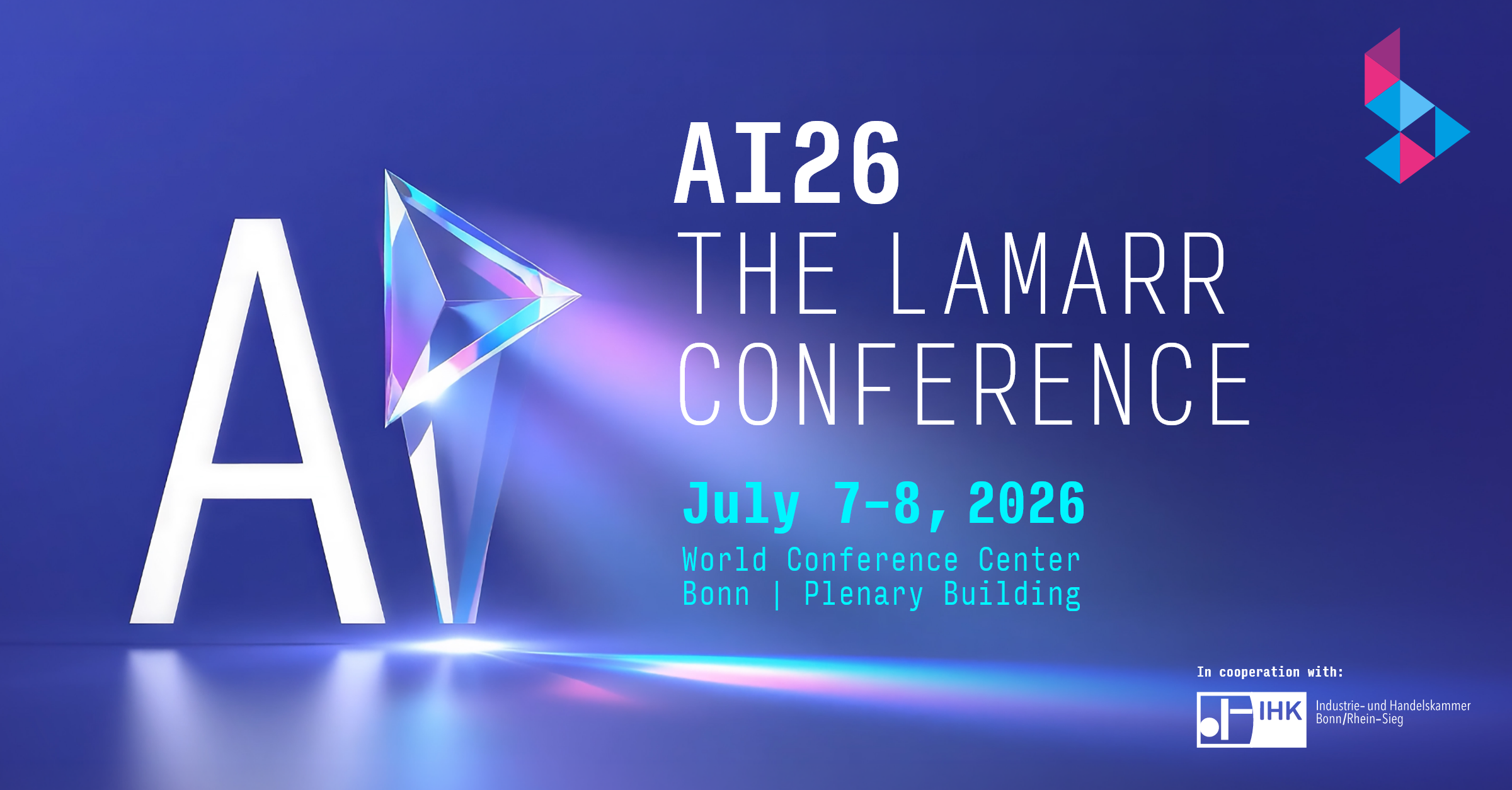 Participants gather at AI26 – The Lamarr Conference in Bonn to discuss artificial intelligence research, technology transfer and AI innovation.