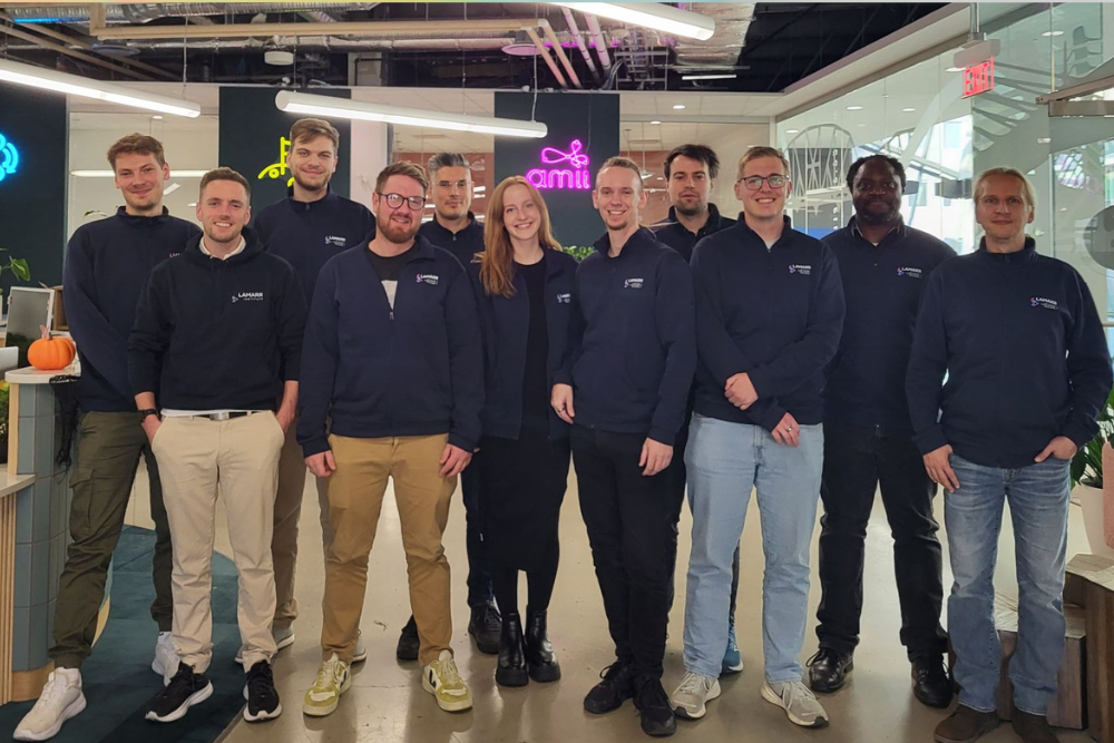Group Portrait: Lamarr Delegation at the Amii – Alberta Machine Intelligence Institute