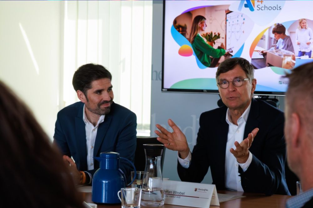 Press conference with Sven Teuber, Minister of Education for the State of Rhineland-Palatinate, and Prof. Dr. Stefan Wrobel, Co-Director of the Lamarr Institute for Machine Learning and Artificial Intelligence